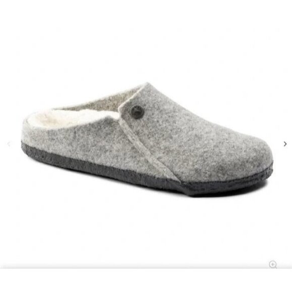 Birkenstock Zermatt Gray Shearling Lined Clogs Slippers Big Kids 32 US 1 Wool Ne - Picture 1 of 4